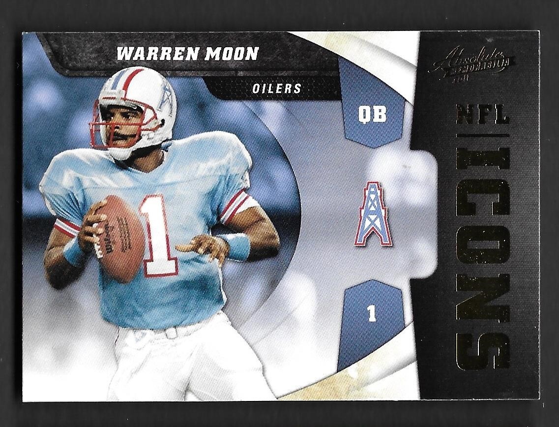 2011 Absolute Memorabilia NFL Icons #28 Warren Moon Houston Oilers HOF