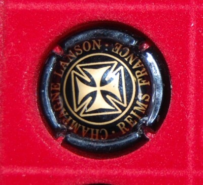 1 Champagner Schnauzenschild Lanson schwarz und gold 