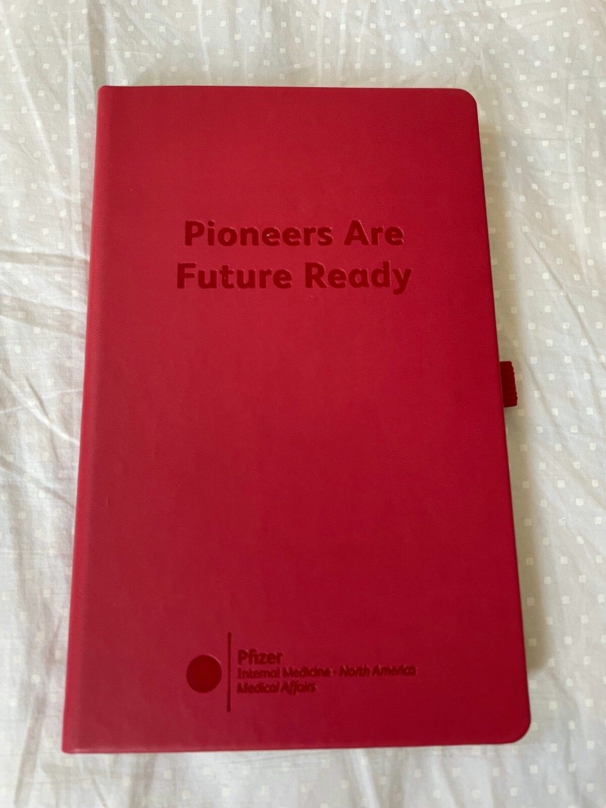 Castelli Italian Red Leather Hardcover Notebook Future Ready Pioneers  -image