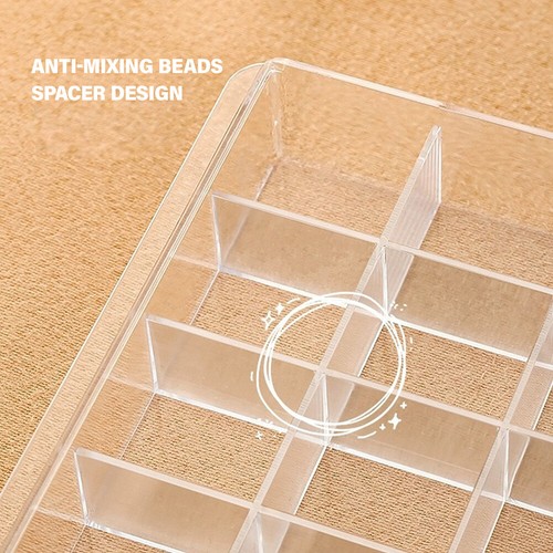 72 Grids Compartment Storage Box, 3 Drawers for Crafts, Nail Art Supplies - Picture 11 of 15
