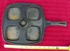 Rare Wagner Ware Eggs Benedict Cast Iron Skillet. (No Lid) Pat. 227730 A