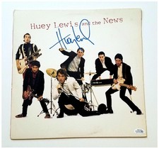 Huey Lewis & The News Signed Autographed Album Cover LP ACOA