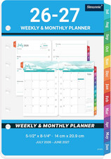 2026-2027 Planner Refills, 5-1/2" x 8-1/2", JULY 2026 - JUNE 2027 Planner Refi