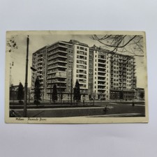 MILANO PIAZZALE FIUME CARTOLINA ANTICA SPEDITA CON FRANCOBOLLO VIAGGIATA