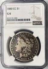NGC G 6 1880-cc Morgan Silver Dollar (Carson City Mint) Rev. of ‘79