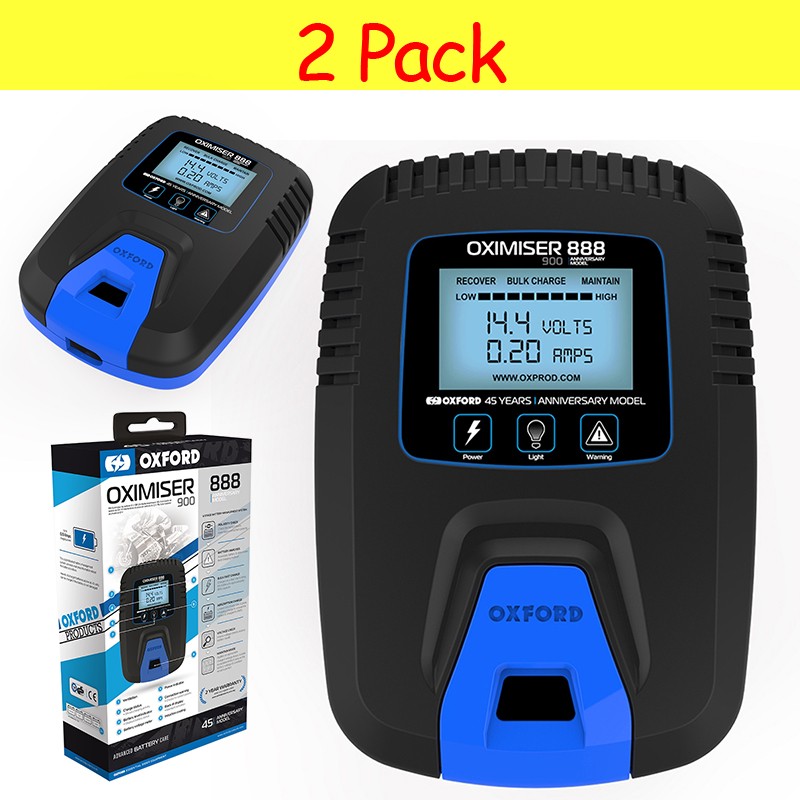 2*EL572 Oxford Oximiser 888 TRICKLE Motorcycle Motorbike 12V Battery Charger