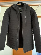 MOOSE KNUCKLES Black Down Jacket L