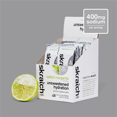 Skratch Labs ungesüßte Hydration Sport Drink Mix (gesalzene Margarita), Box mit 20