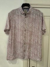 Mens Mantaray Shirt Size XL Short Sleeved Pink VGC 42-44”