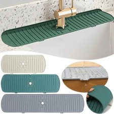 Silicone Sink Splash Guard Drain Mat Faucet Draining Pad Kitchen Bathroom Counte