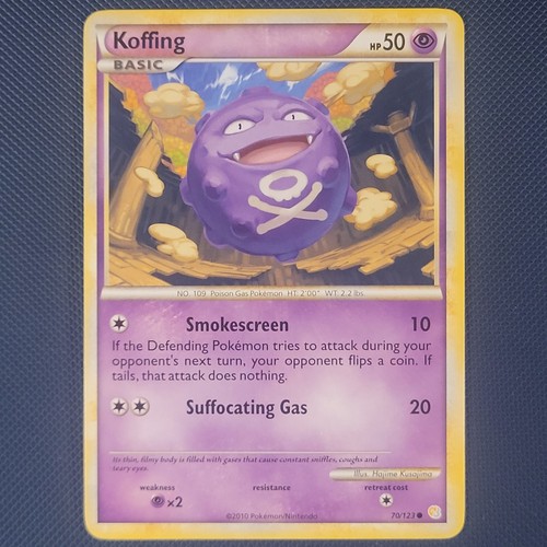 Koffing 70/123 - Heartgold Soulsilver - Common Pokemon Card - NM - Picture 1 of 2