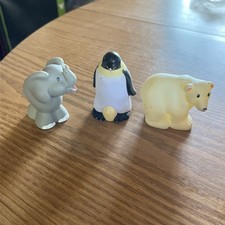 Well Loved Fisher-Price Little People 3-Pack Lot of 3 Zoo Animal Figurines Polar