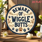Tin Metal Signs Home Décor Wall Decoration "Beware of Wiggle Butts" | Vintage Gi