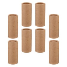 8Pcs Kraft Paper Cylinder Boxes Reusable Storage for Essential Oils