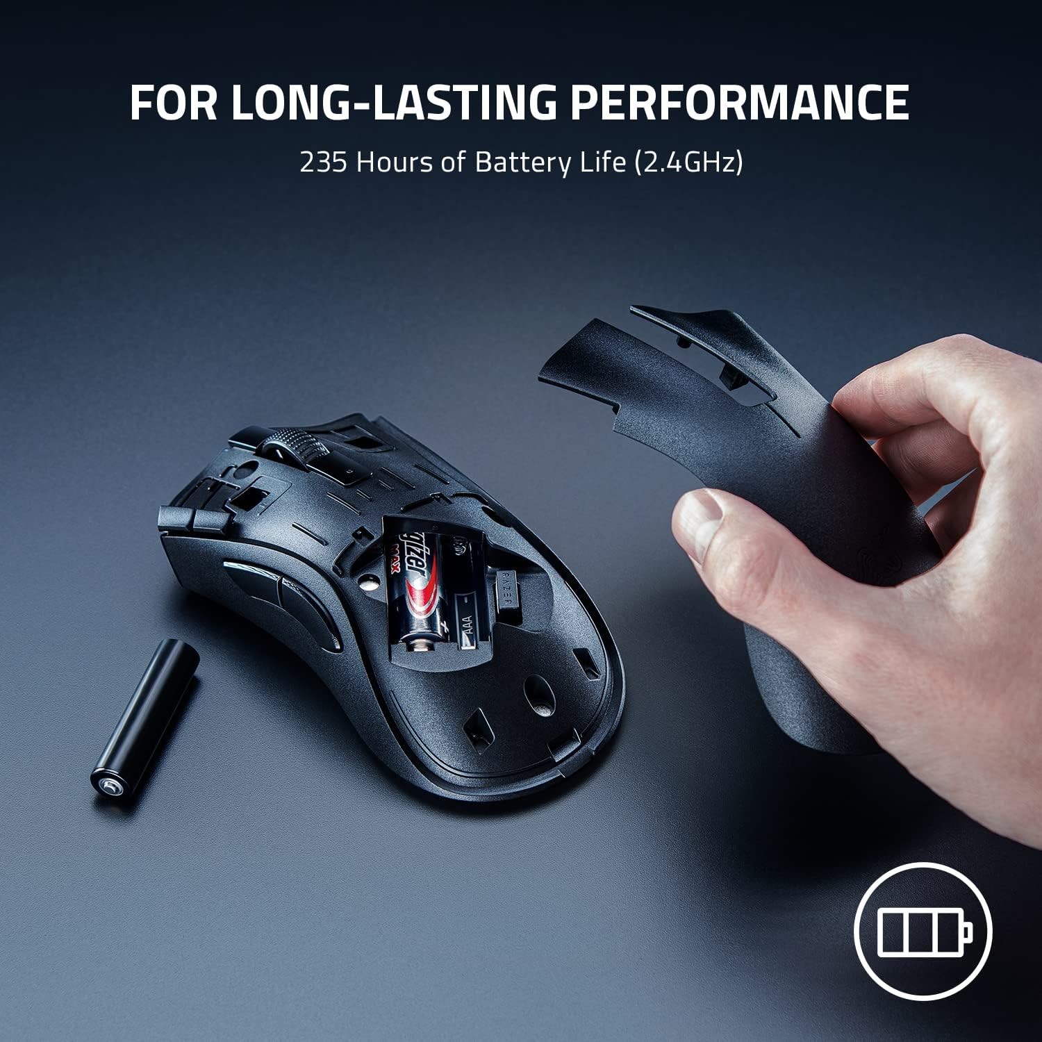Razer DeathAdder V2 X HyperSpeed WL mouse óptico para juegos negro reacondicionado certificado, imagen 4