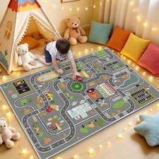 Car Rug Play Mat Road Rug,Kids Carpet Playmat Rugs City Life Great for Playin...