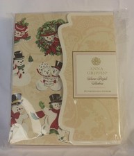 Pegatinas Anna Griffin Snow People estilo vintage muñecos de nieve 60 dim. Pegatinas - NIBOX