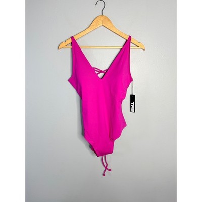 Ta3 Plungey Pink XL Short One Piece Swim NWT