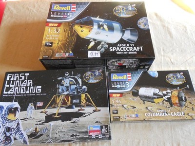 Revell  / Monogram Apollo 11 Konvolut   3 Bausätze  ( 1/96, 1/48, 1/32),