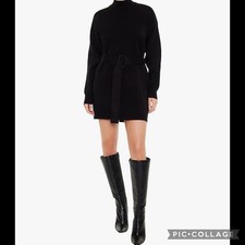 Women’s Forever 21 Black Sweater Dress With Belt Size Small