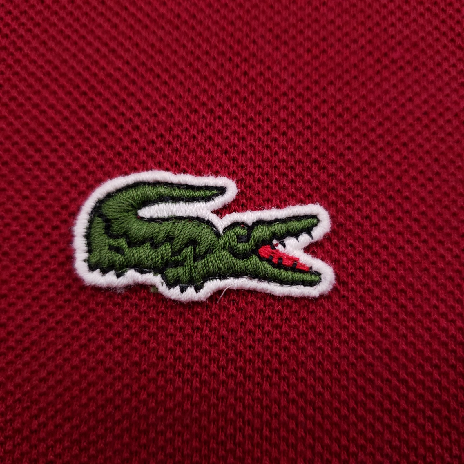 Lacoste Polo Shirt Mens 9 US 4XL Red Cotton Short Sleeve Golf Croc Casual Preppy thumbnail 3