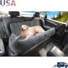 Premium Pet Car Seat Soft Washable Dog Travel Bed W/ Safety Straps Comfort New