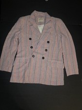 FREE PEOPLE WE THE FREE STRIPED KAI SLOUCHY BLAZER SZ Small