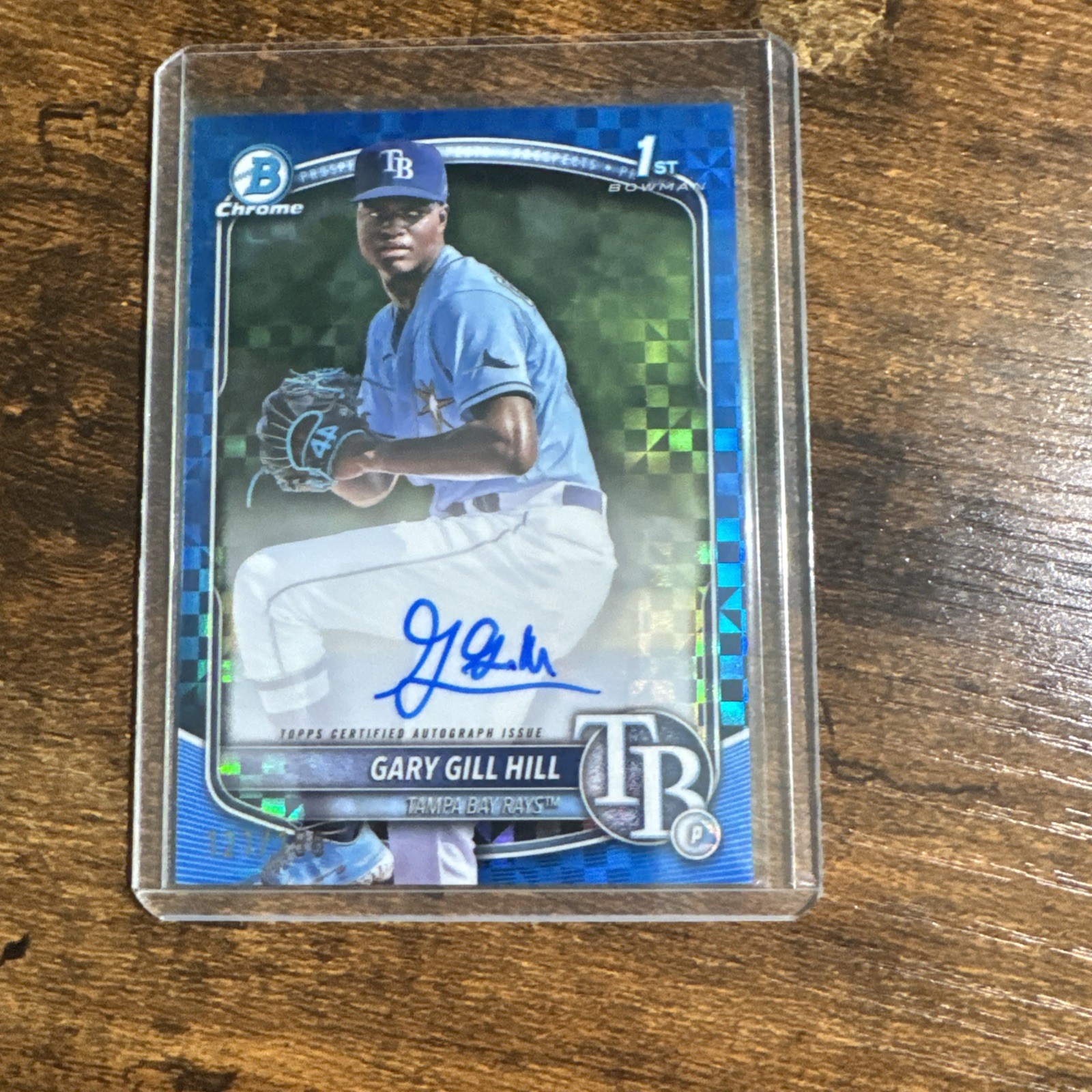 Gary Gill Hill 2025 Bowman 1st Chrome Prospect Auto Blue X-Fractor /150 #CPA-GG