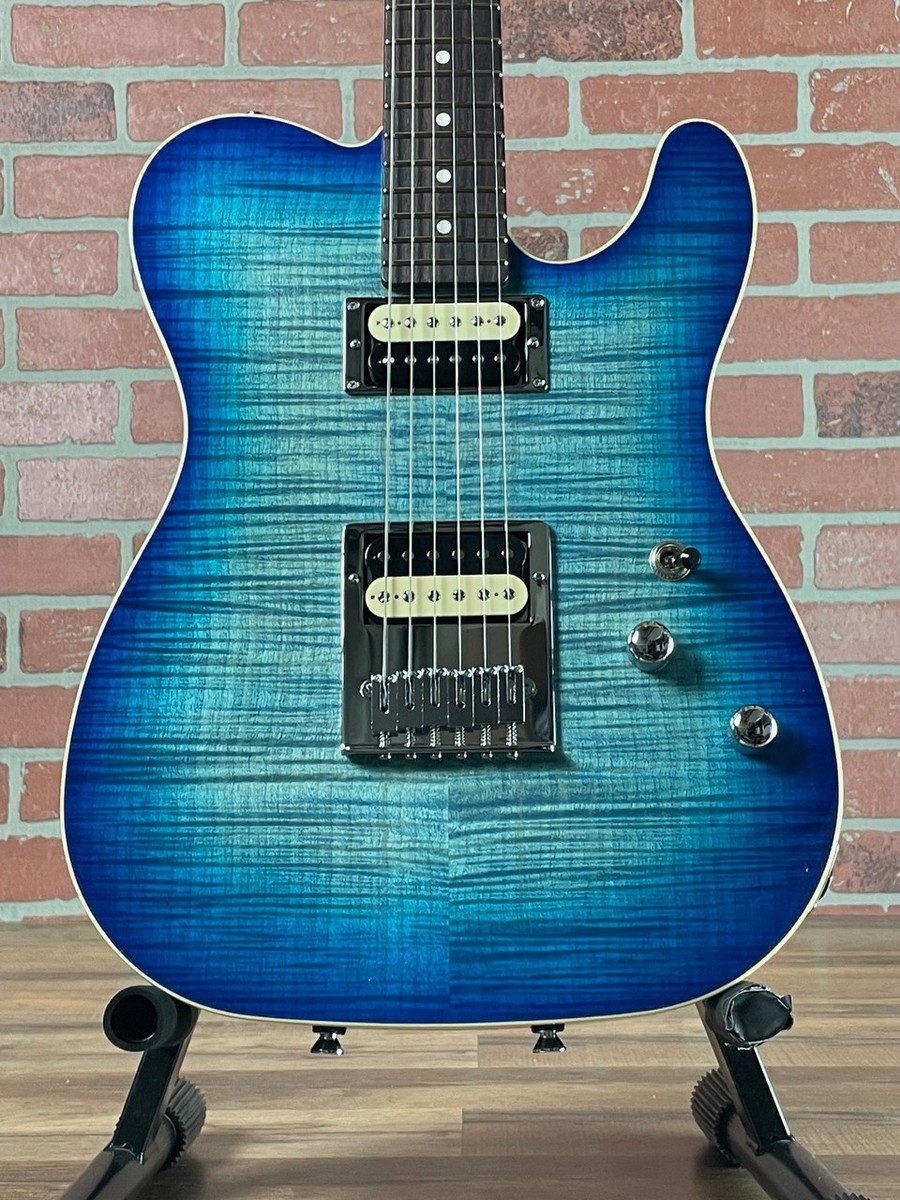 Schecter USA Custom Shop PT Custom HH Electric Guitar - Trans Sky