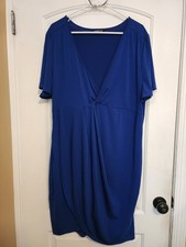 Shein Curve Women's Size 4XL  Blue Draping Dress