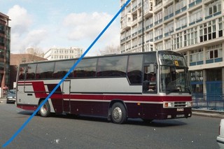 BUS NEGATIVE 35MM Grettons of Peterborough SCANIA PLAXTON J275TVU NEG NO 845