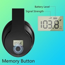 Portable FM Radio Headphones,Wireless Radio Headset for Mowing, Jogging, Cycling