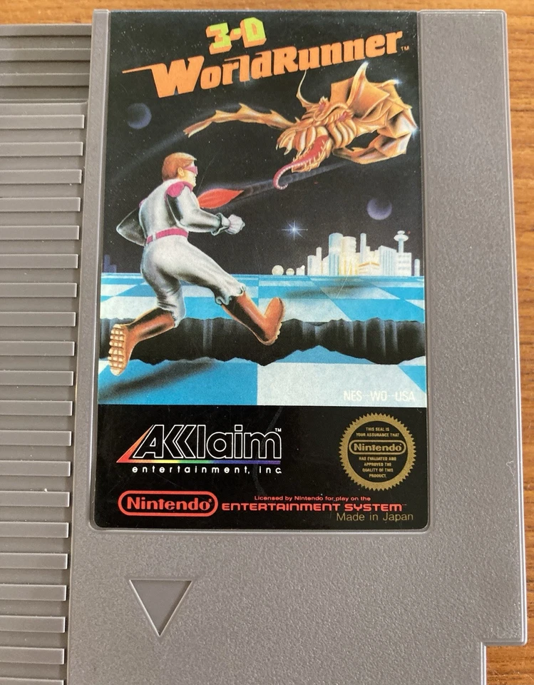 NES ~ 3D WORLDRUNNER ~ Nintendo Game 5 Screw NES-WO-USA Game Cart Only NTSC - Image 2 of 4