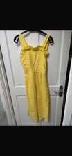 Girls Zara Summer Dungarees Age 9 Years Pastel Yellow Excellent Condition