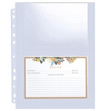 30Pack 4x6 Inch Recipe Card Protectors Clear Recipe Card Sleeves for 8.5x11 Inch