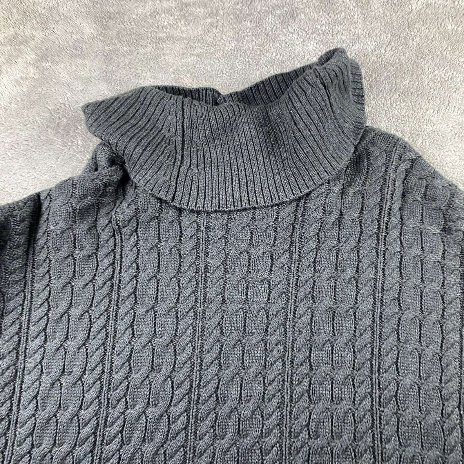 American Eagle Cable Knit Cowl Neck Split He Swea… - image 13