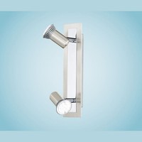 Chrom Nickel Moderne Spot Strahler Reflektor 800Lm 2X5W/Gu10 28X7 [Cm]