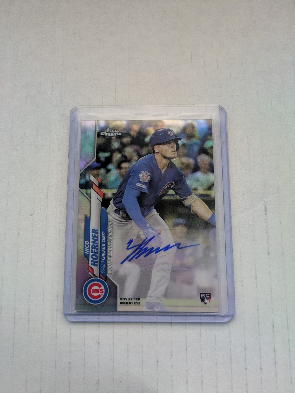 2020 Topps Chrome Nico Hoerner Cubs Rookie REFRACTOR Autograph Insert #RA-NH