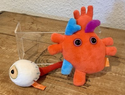 Giant Microbes - Herz + Eye - Drew Oliver - 2x Plüsch Health Science