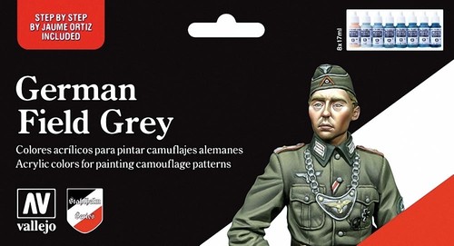 (VAL70181) - AV Vallejo Model Color Set - German Field Grey Uniform