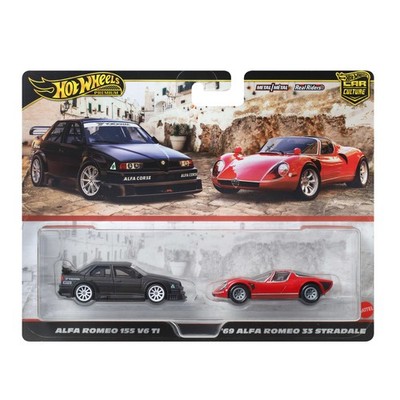 Hot Wheels JBK95 Premium Alfa Romeo 155 V6 TI & 69 Alfa Romeo 33 Stradale