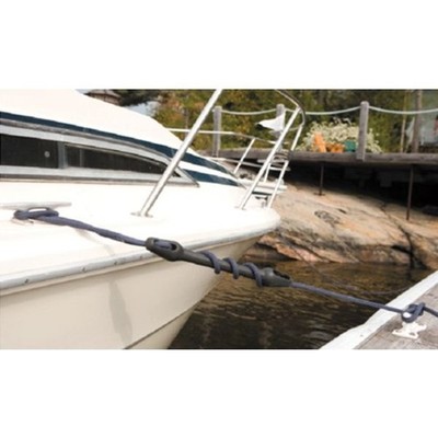 Dock Edge DE90304F 7/16''-5/8'' D Black Rubber Mooring Snubber