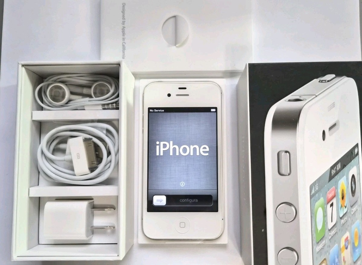Apple iPhone 4 A1349 White 16GB iOS 6.1.3 Original Box Verizon