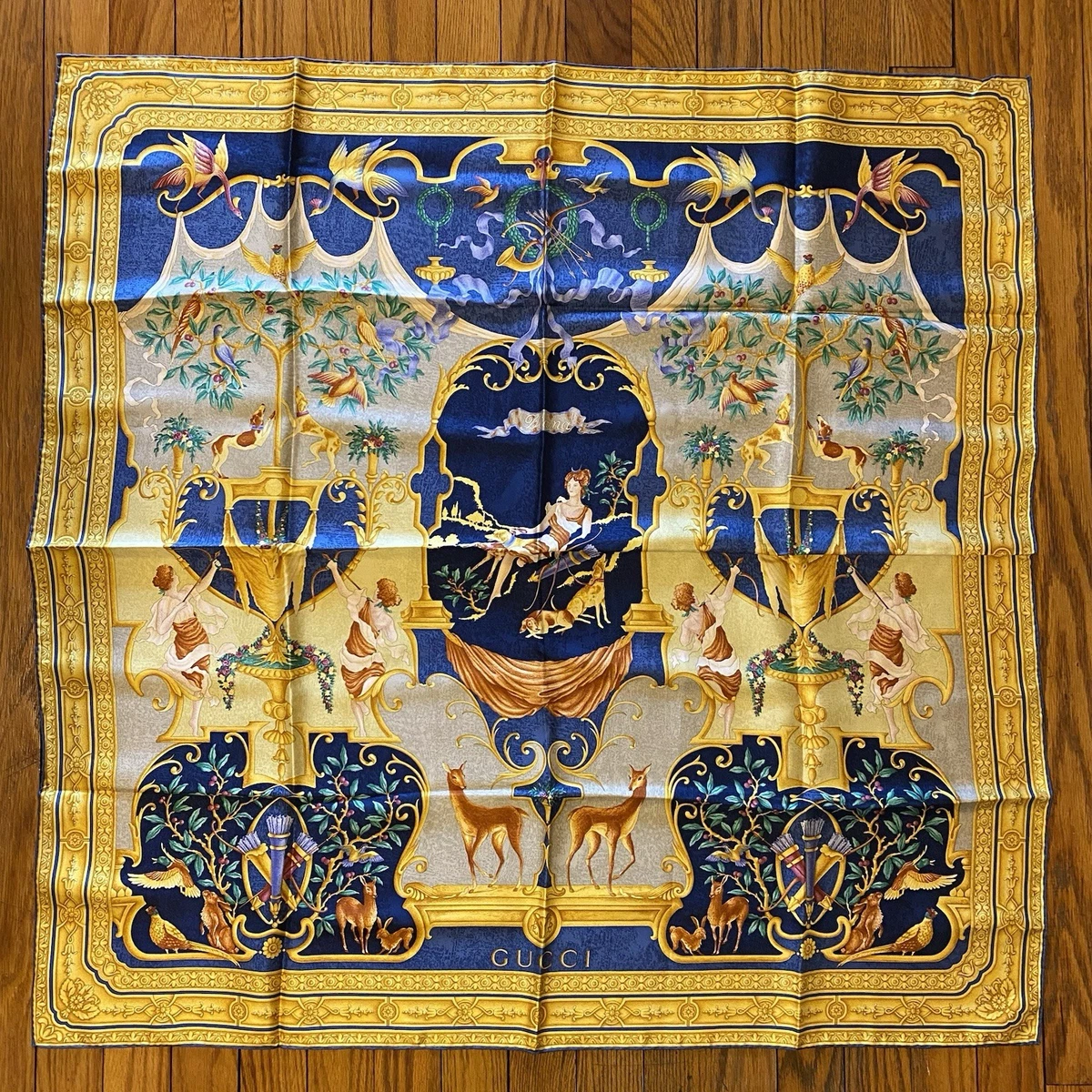 Vtg Gucci head wrap with bag no tag Gucci with Vintage Scarves & Wraps for Women for sale | eBay main image 3