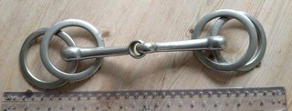 Equestrian bit Antique Horse Riding Tack 'Solid Nickel Cannot Rust'