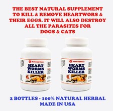 Natural Dewormer for Dog  Cats - Natural to kill, removed  flush MADE IN USA
