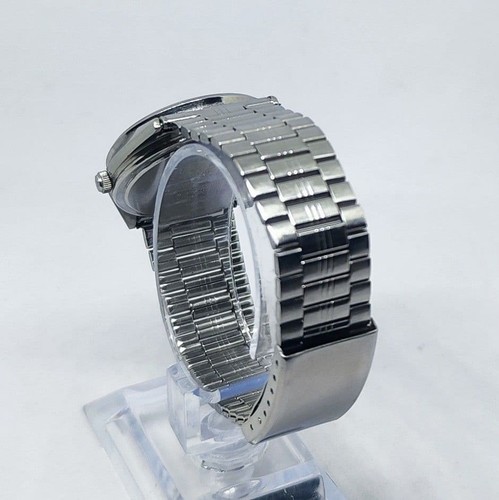 Reloj Pulsera Citizen CRYSTRON Cuarzo 1979 Vintage Esfera Plateada Acero Inoxidable - Imagen 2 de 12