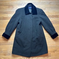 Vintage Herman Kay Dark Green Wool Coat Size 8