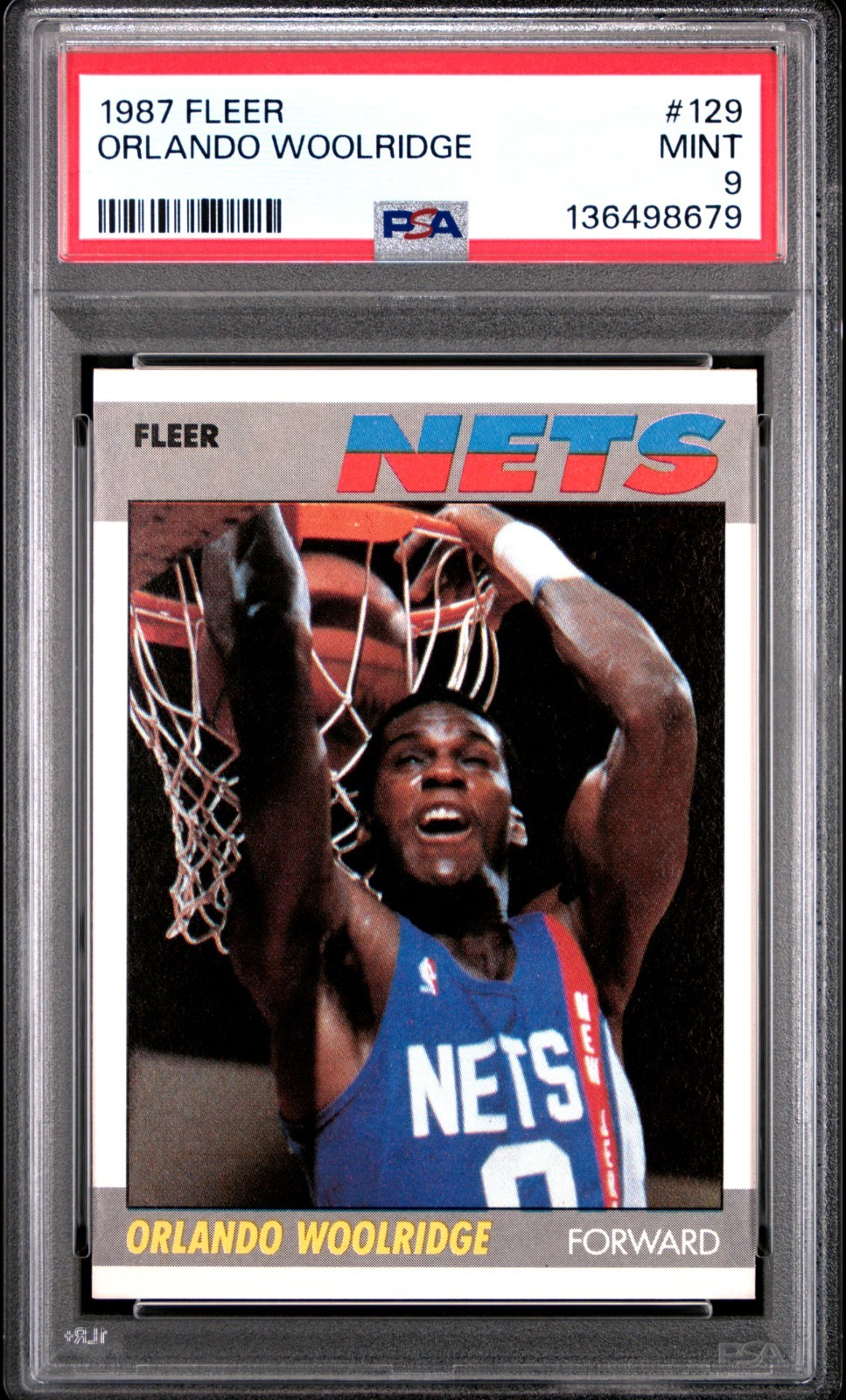 1987 Fleer Basketball Orlando Woolridge #129 PSA 9