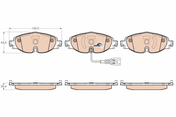 Trw GDB1956 Bremsbelagsatz, Scheibenbremse FüR Audi Cupra Seat Skoda-image